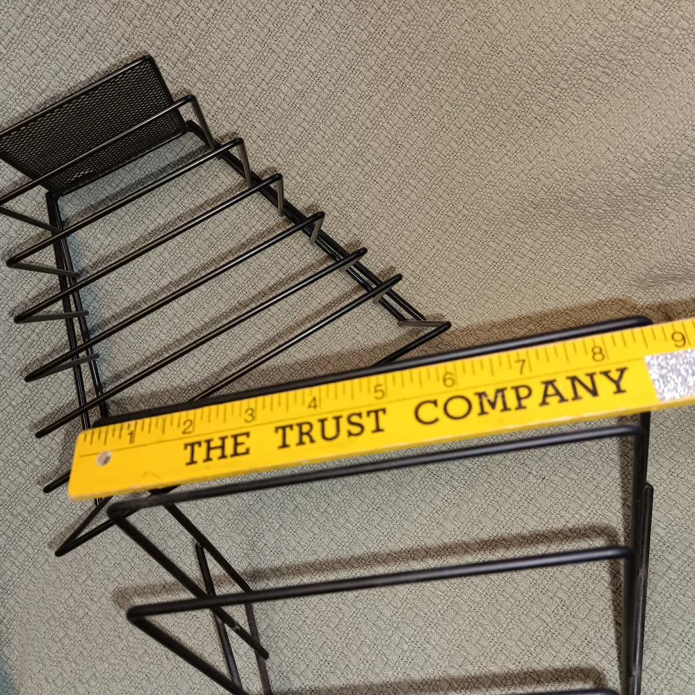 LOT OF 2 Metal Wire File Organizer With Incline - Desktop Sorter - 7 Sections